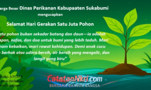 Keluarga Besar Dinas Perikanan Kabupaten Sukabumi Mengucapkan Selamat Hari Gerakan Satu Juta Pohon