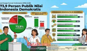 Survei LSI: Demokrasi RI Dapat Dukungan 73,9 Persen Warga