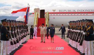 Prabowo Tiba di Filipina untuk Hadiri KTT ASEAN, Disambut Tarian dan Pasukan Jajar Kehormatan