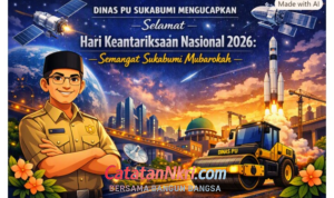 Dinas PU Sukabumi Sambut Hari Keantariksaan Nasional 2026 Semangat Muabrokah Bangun Negeri Menuju Masa Depan